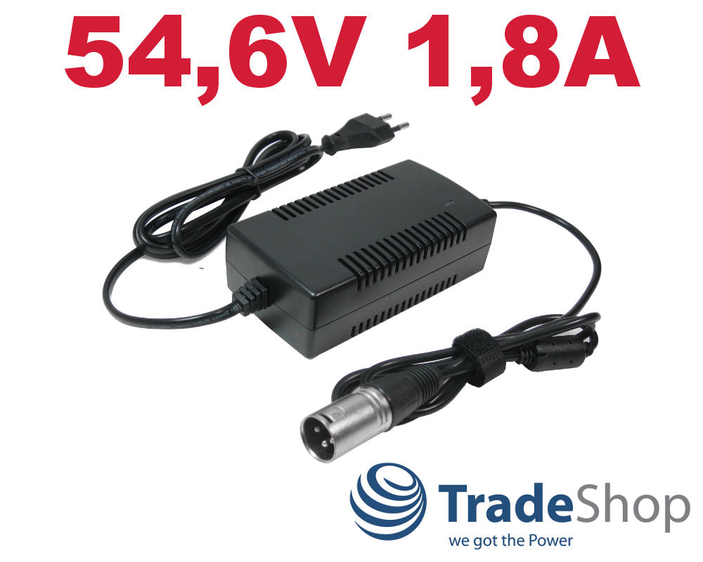 Netzteil Ladegerät Ladekabel 54,6V 1,8A mit 3pin XLR Anschluss