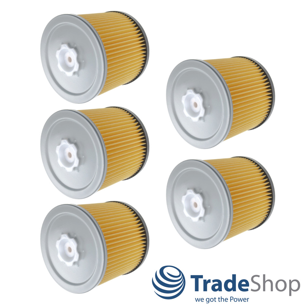 5x Ersatz-Patronenfilter für Bosch GAS 12-30 F, PAS 11-25, PAS 12-50 F, PAS 850