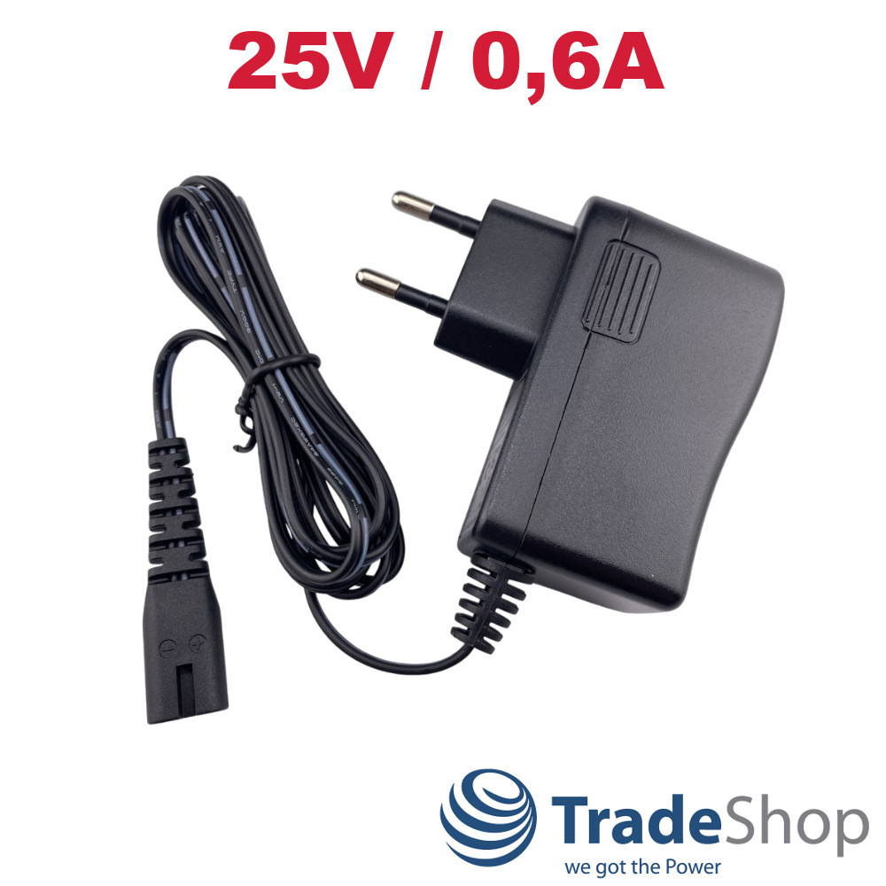 25V/0,6A Netzteil Ladegerät für DeLonghi AEG Electrolux John Lewis Tornado