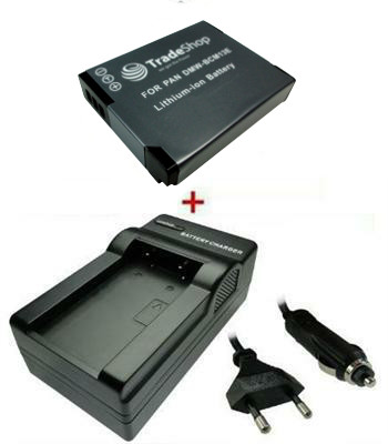 Akku 900mAh + Ladegerät ersetzt DMW-BCM13 BCM13PP für viele Panasonic Kameras