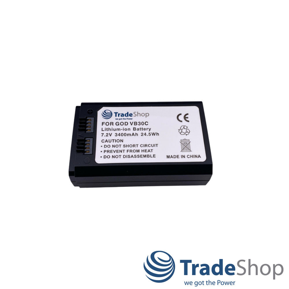 Li-Ion Akku 7,2V 3400mAh USB-C für Godox V1 Pro, V850 III, V860 III ersetzt VB30