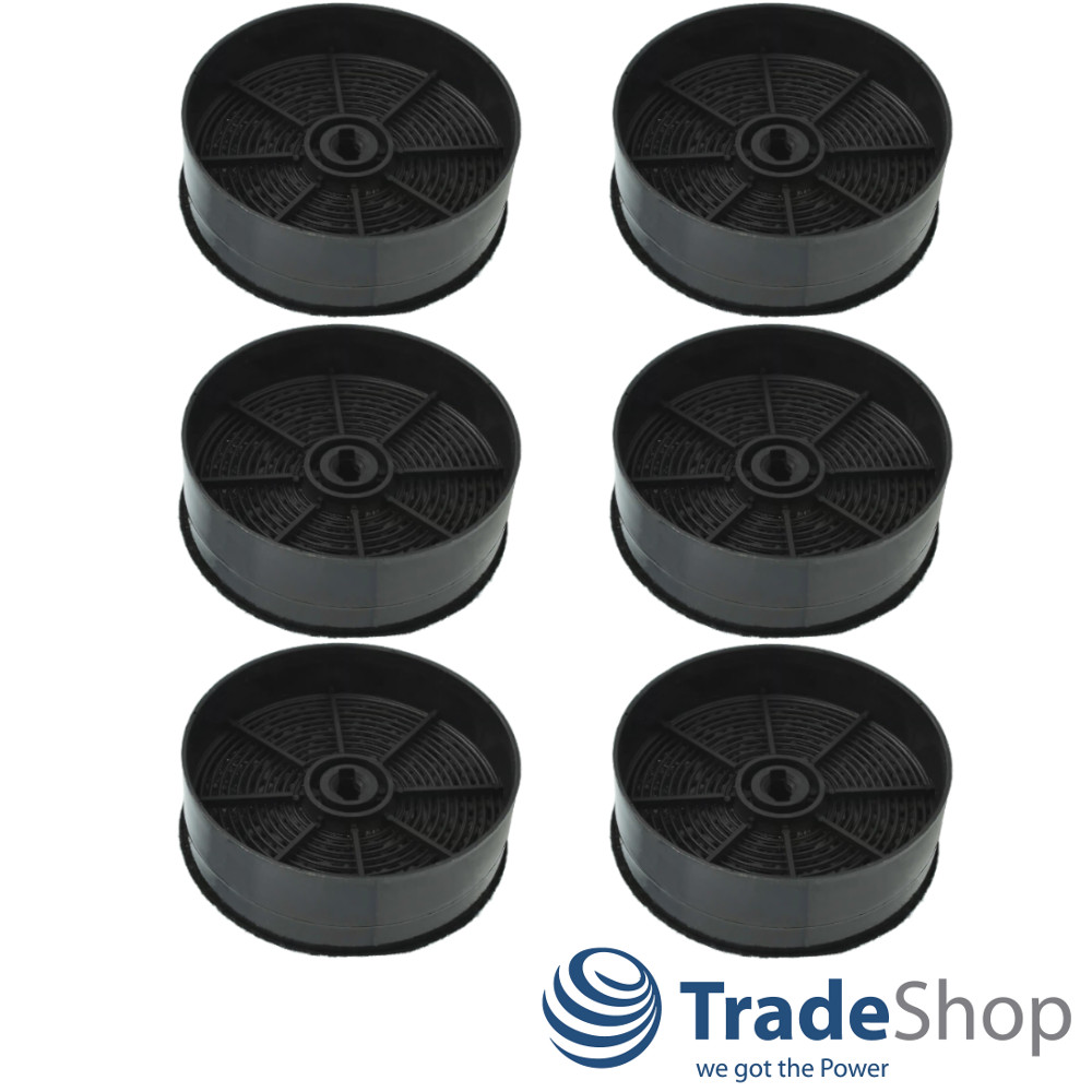 6x Aktivkohlefilter für Dunstabzugshauben ersetzt AEG/Electrolux ECFB03 33005513