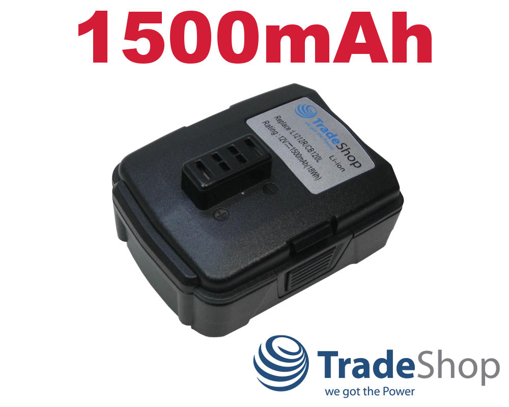 AKKU 12V 1500mAh für Ryobi 130503005 BPL-1220 CB120L BID-1201 HP612K uvm