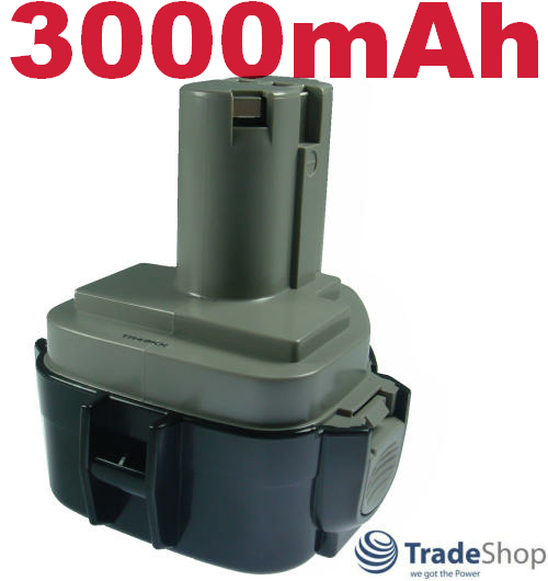 2x AKKU für Makita 1220 1222 1233 1234 1235 1235F 192598-2 12V/3000mAh NI-MH uvm