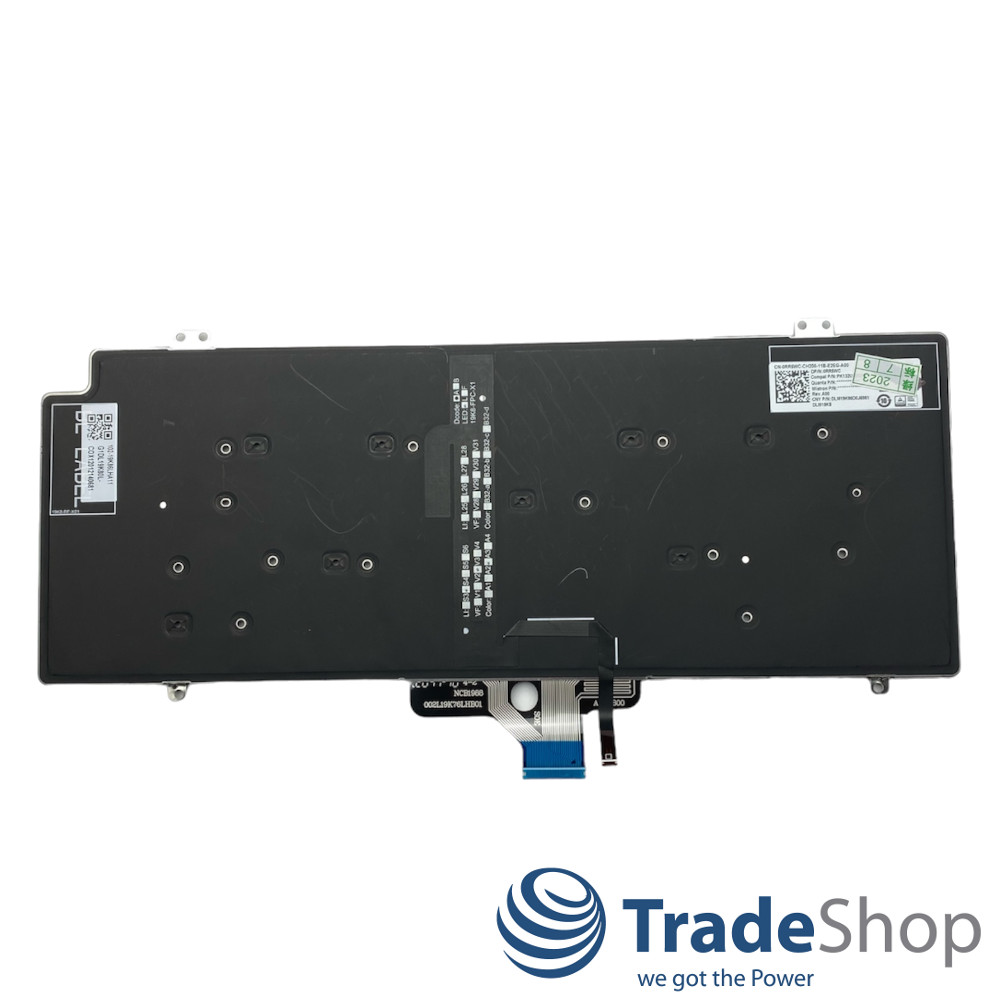 Notebook Tastatur QWERTZ Deutsch für Dell Latitude 7410 2-in-1 ersetzt 0RR5WC