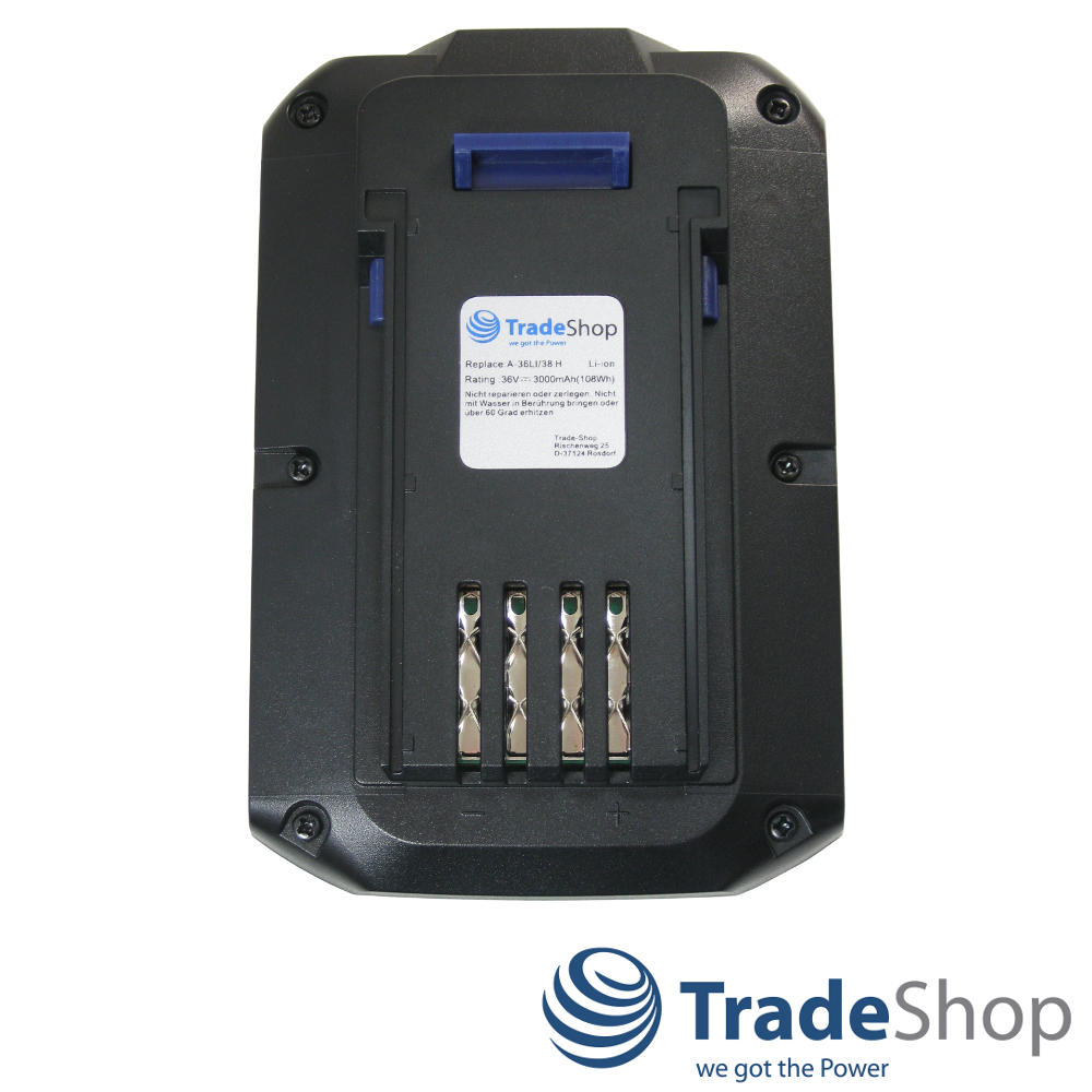 2x AKKU 36V 3000mAh Li-Ion für LUX-Tools Akku-Rasenmäher A-36 Li/38 H