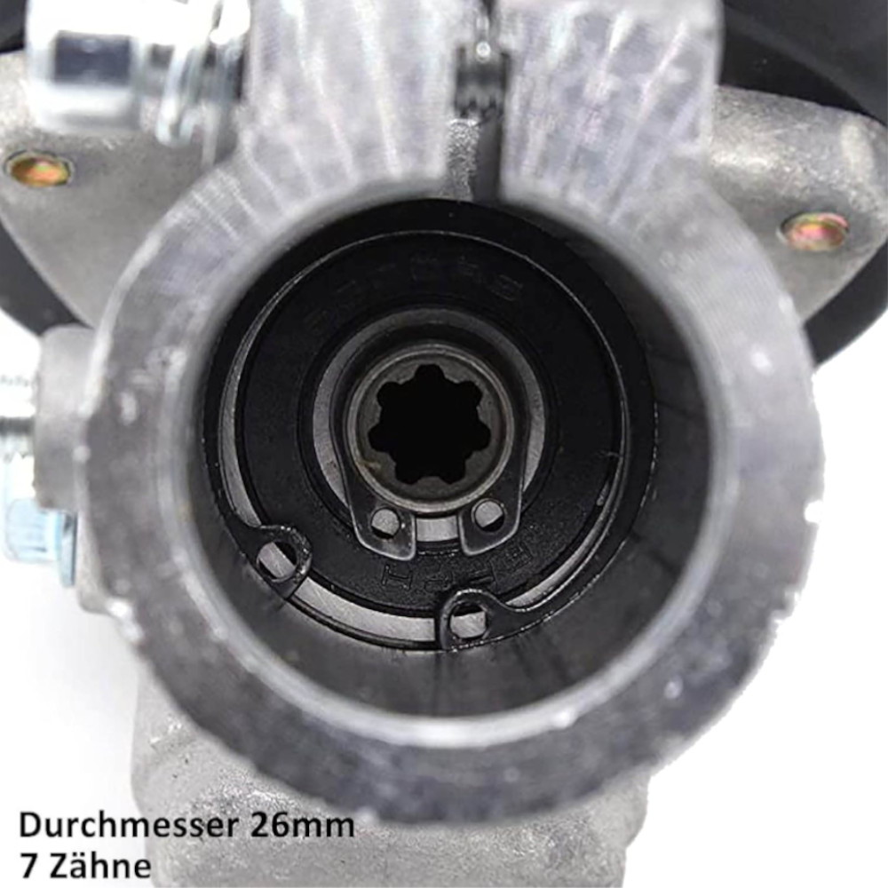 3x Getriebekopf Winkelgetriebe 7 Zähne für Motorsensen Freischneider 26mm Rohr