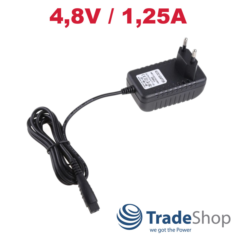 4,8V 1,25A Netzteil Ladegerät für Panasonic ER-SB40 ES-LT4 ES-LV9 ersetzt RE7-87