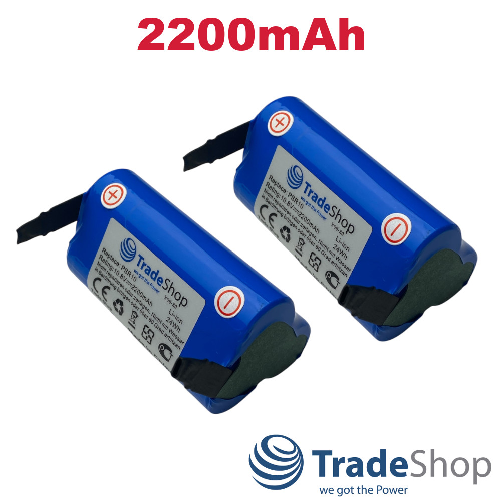 2x Li-Ion Akku 10,8V 2200mAh für Würth Master Rohling Berner Bosch zum Selbsteinbau
