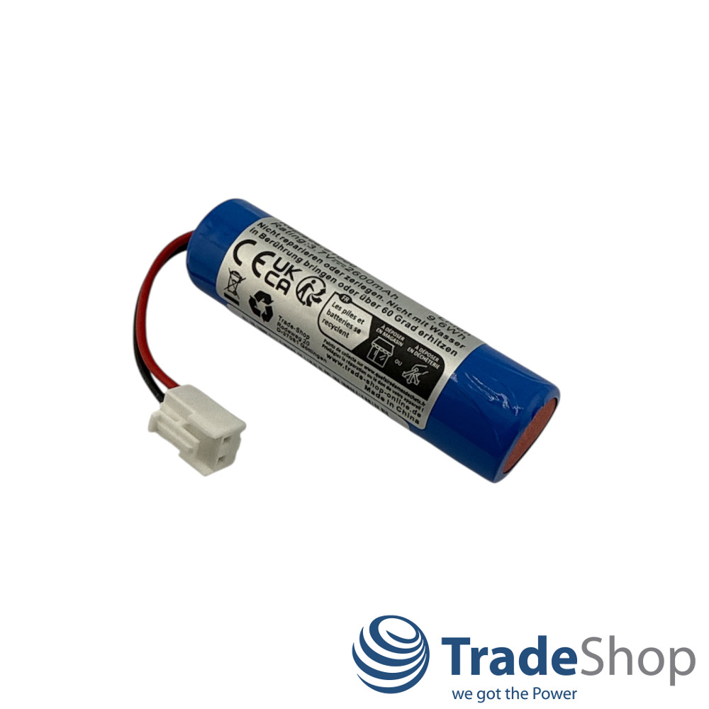2x Li-Ion Akku 3,7V 2600mAh für Leifheit 51000 51002 51113 ersetzt BFN18650 1S1P
