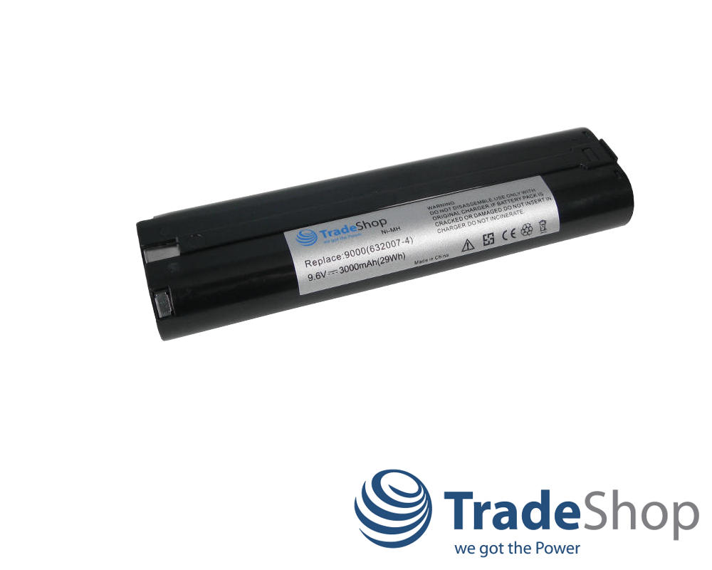 AKKU 9,6V 3000mAh Ni-MH + LADEGERÄT für Makita 6096D 6096DW 6096DWBE