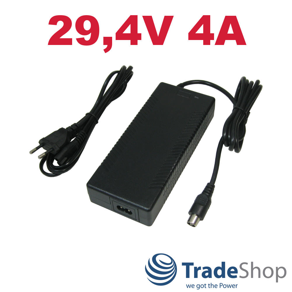 1Pin Netzteil Netzteil Ladegerät Ladekabel 29,4V 4A für 24V Akkus