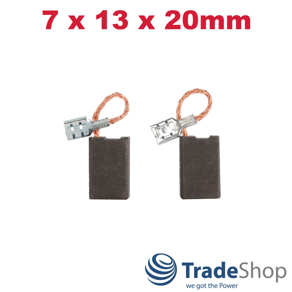2x Motorkohlen Kohlebürsten 7 x 13 x 20mm für 91853 elektrische Kreissäge