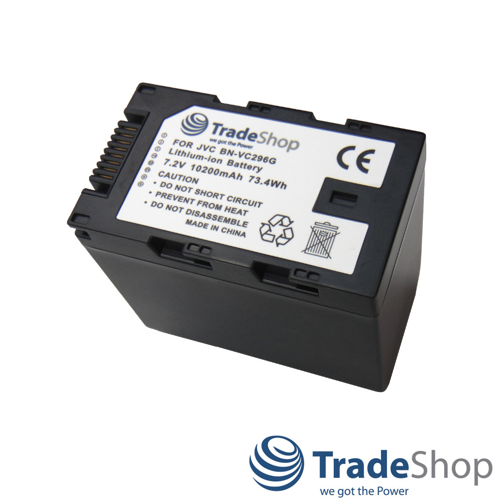 Li-Ion Akku 7,2V 10200mAh für JVC GY-HC500 HC550 ersetzt BN-VC296G BN-VC264G