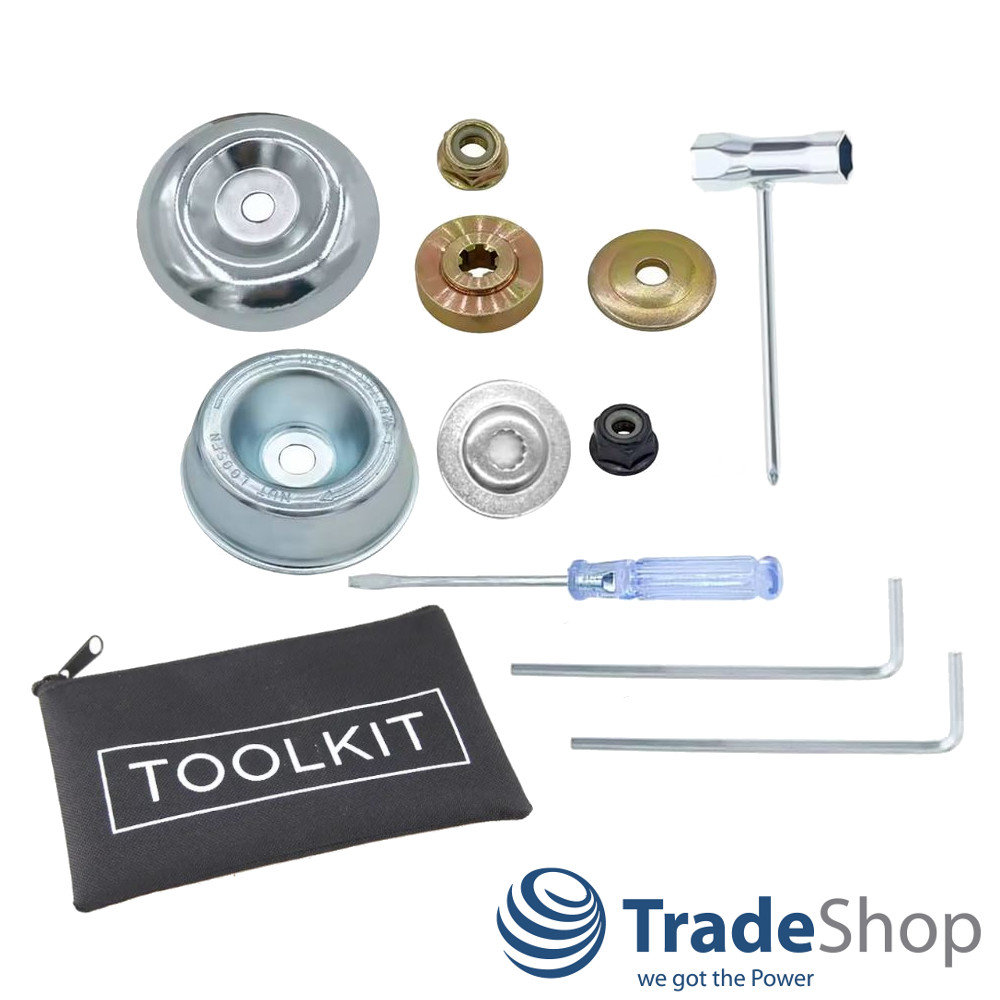 11in1 Zubehör-Set Adapter inkl. Beutel für Stahldrahtbürste Freischneider