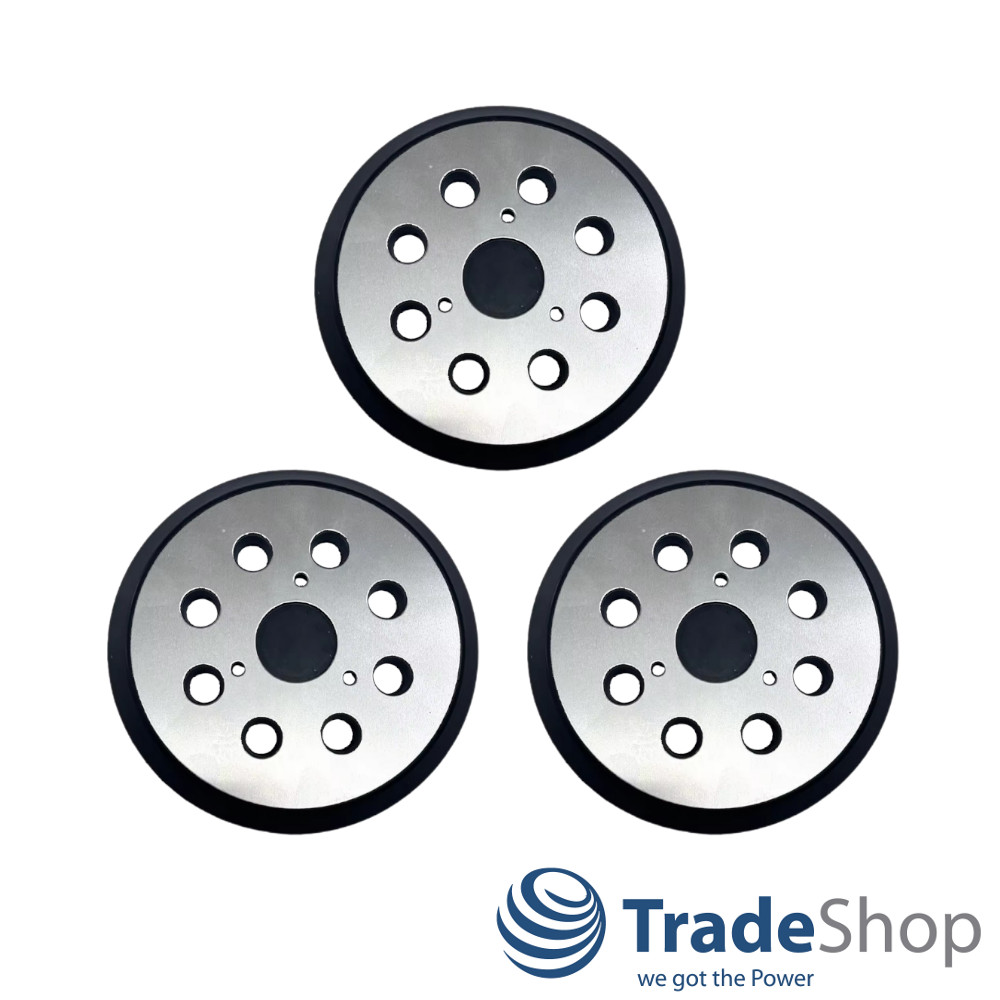 3x Schleifteller Haftteller Metall 125mm für Makita BO5010 BO5011 BO5020 BO5030