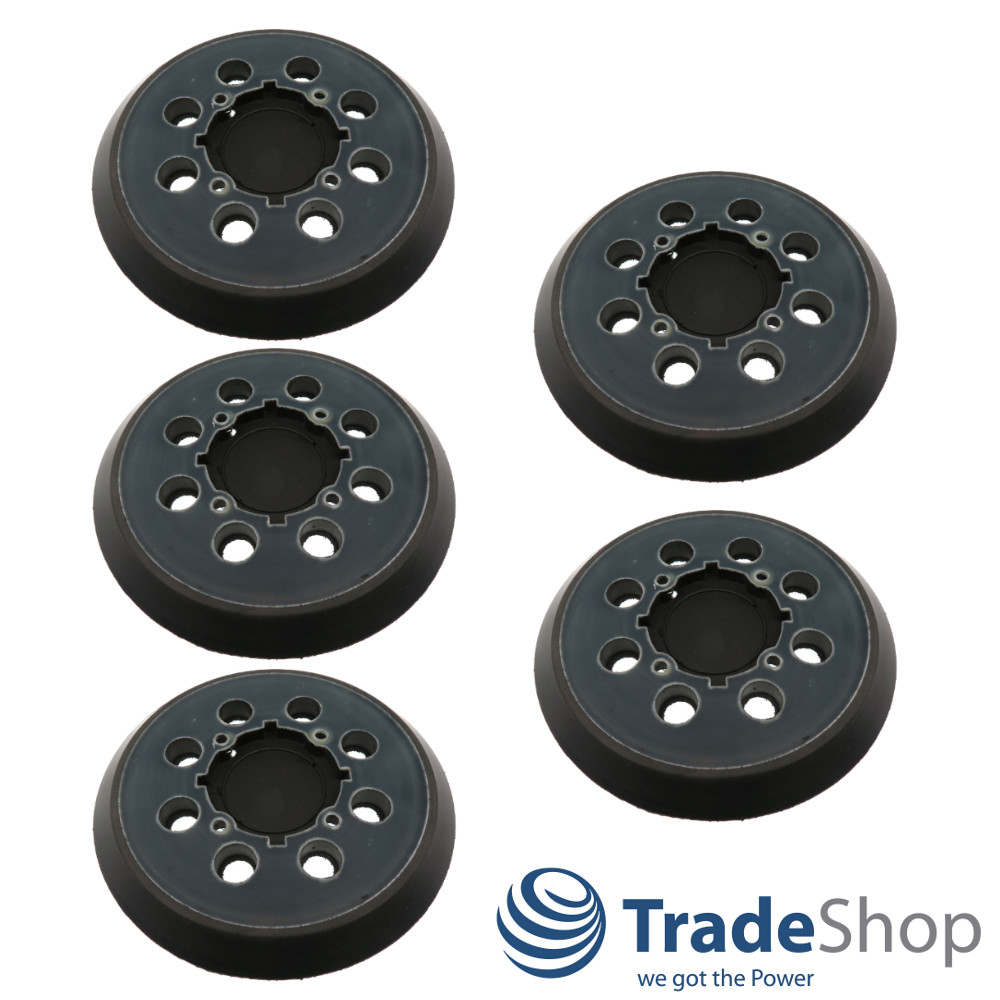 5x Haftteller Schleifteller 125mm 8-Loch + 4-Loch für Dewalt WE 6421, DCW 210B