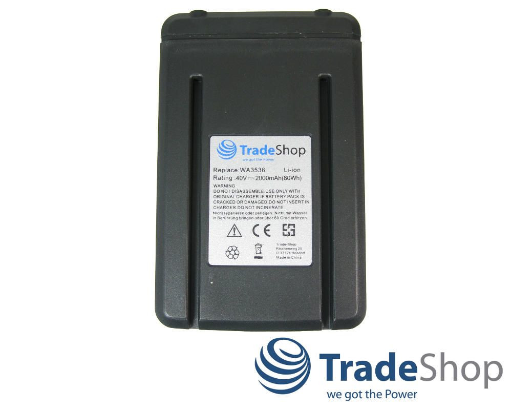 Li-Ion Akku 40V 2000mAh + Ladegerät für Worx WG168 WG268 WG568 WG569E WG770 uvm.
