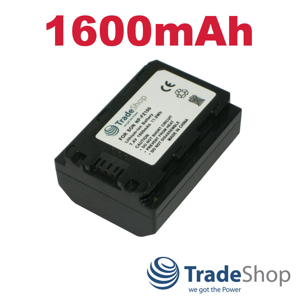 2in1: Akku 1600mAh + Ladegerät mit Kfz-Ladekabel für Sony Alpha 7 III, ILCE-9