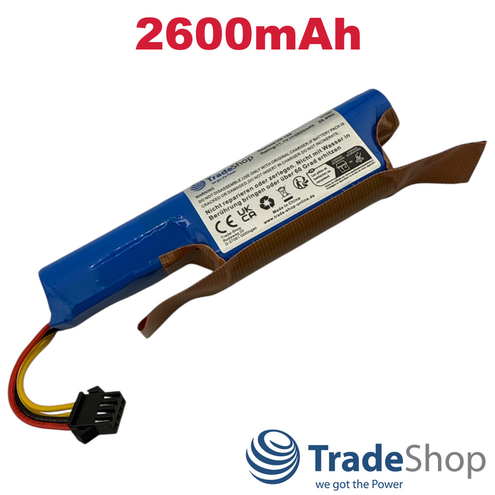 Li-Ion Akku 11,1V 2600mAh für Vileda VR 102, VR 201 PetPro ersetzt 167129