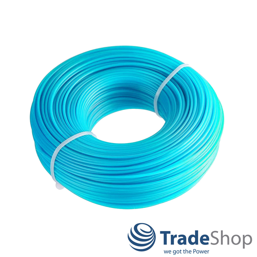 Dual Trimmerschnur Trimmerfaden mit Stahlkern 3,0mm x 200m für Rasentrimmer