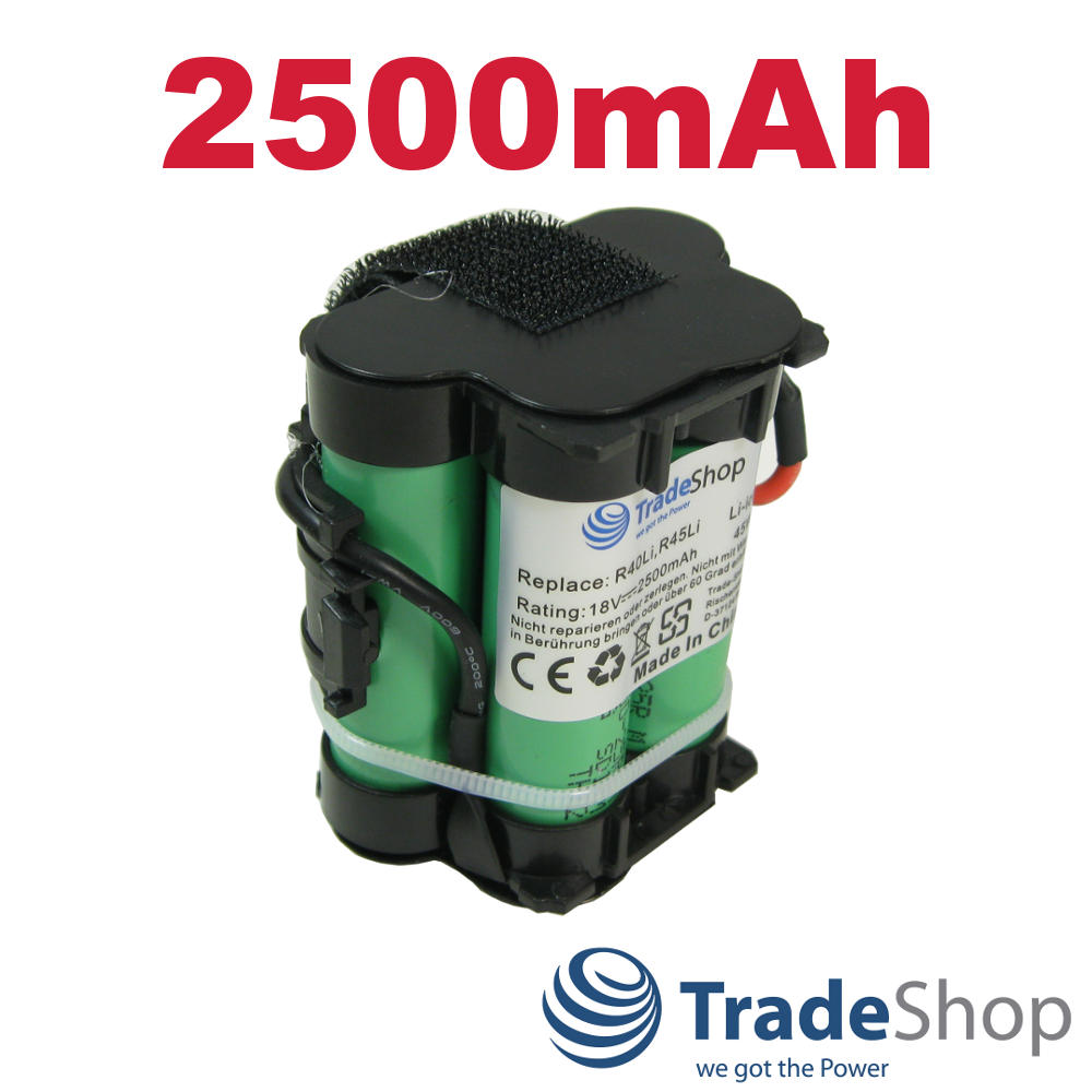 2x Akku 18V 2500mAh Li-Ion für Gardena R40Li Flymo 1200R Husqvarna 308