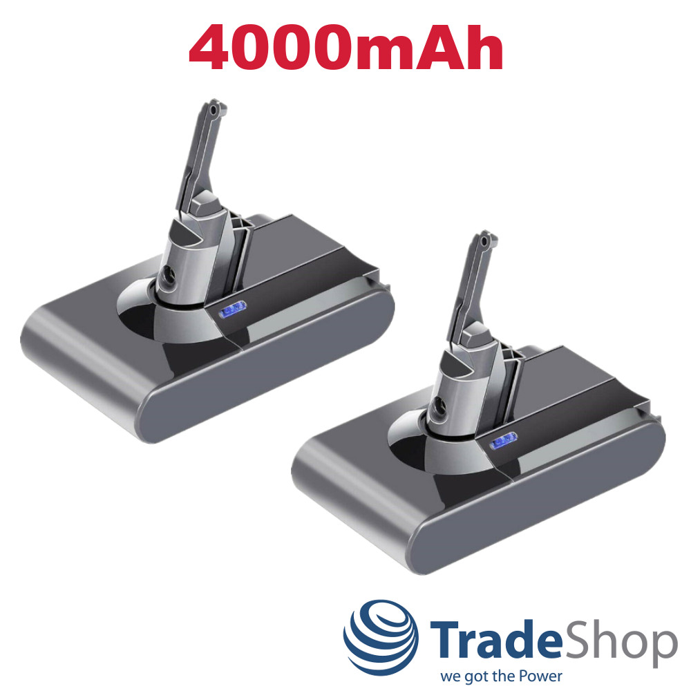 2x AKKU 4000mAh 21,6V Li-Ion für Dyson V8 SV10  214730-01 966489-04