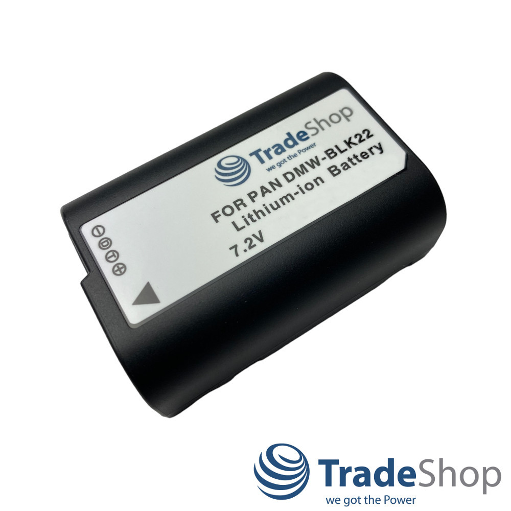 2in1: Akku + Dual Ladegerät LCD Ladestation für Panasonic DMW-BLK22 BLK22E BLK22GK