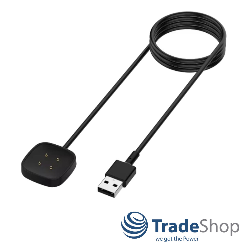 Magnetisches USB Ladekabel Ladegerät 100cm für Fitbit Versa 4 / 3, Sense 2 / 1