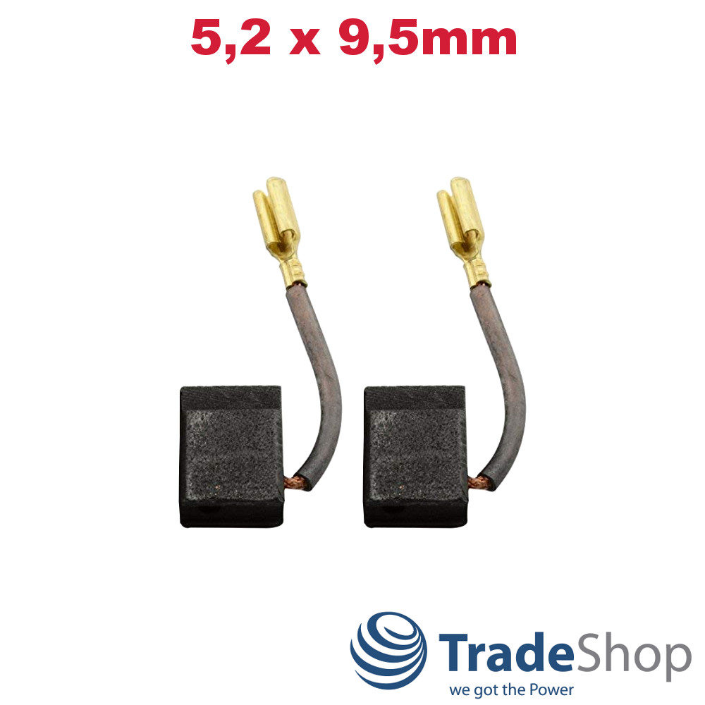 2x Kohlebürsten Motorkohlen 5,2x9,5mm für viele Elektro-Werkzeuge