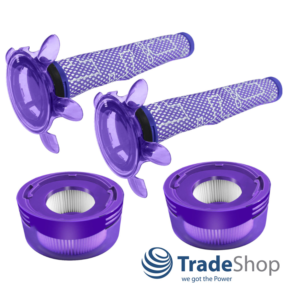 4in1 Set: HEPA Nachmotorfilter + Vormotorfilter für Dyson V8 Focus Mattress
