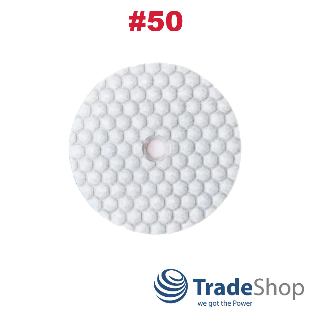 100mm Diamant Schleifscheibe Polierscheibe Trocken-Nass #50 für Beton, Granit