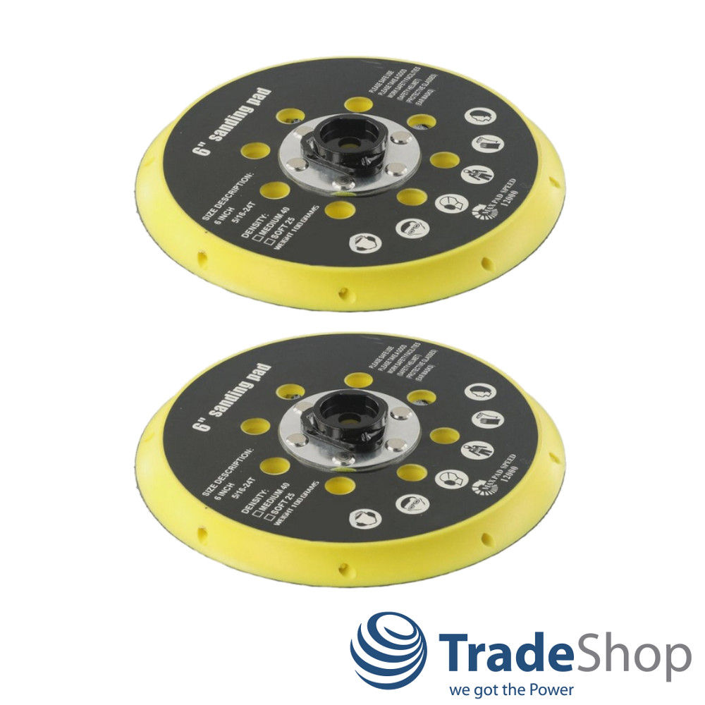 2x Schleifteller Haftteller 150mm für Makita BO6030 BO6040, Festool ES150 ET2