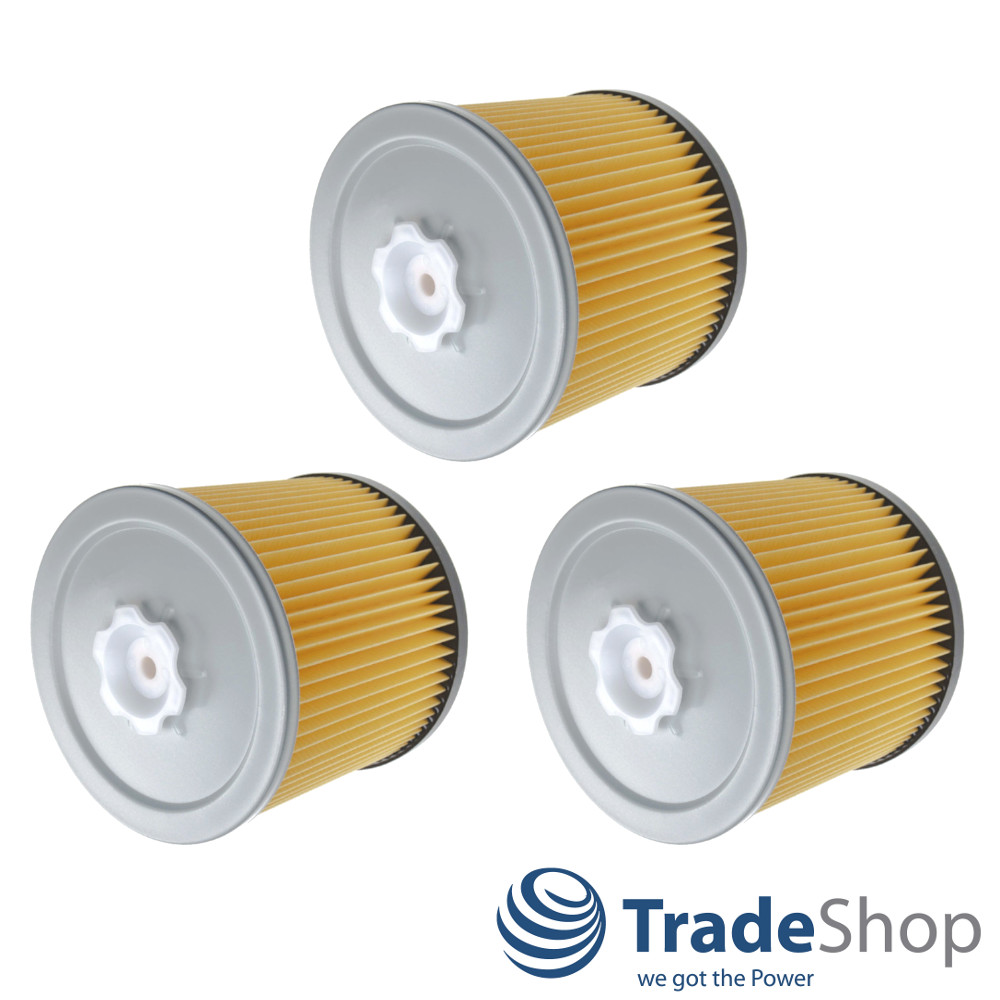3x Ersatz-Patronenfilter für Bosch GAS 12-30 F, PAS 11-25, PAS 12-50 F, PAS 850