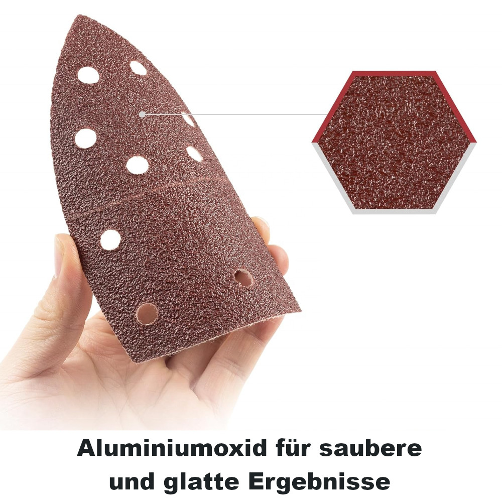 50x Schleifpapiere 11-Loch für Schleifmaschinen wie Bosch PSM 160 A, PDA 100