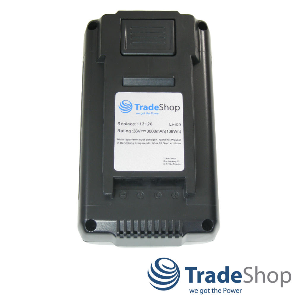 AKKU 36V 3000mAh Li-Ion für AL-KO 91132807 113124 113126 113280 Moweo GT36 uvm