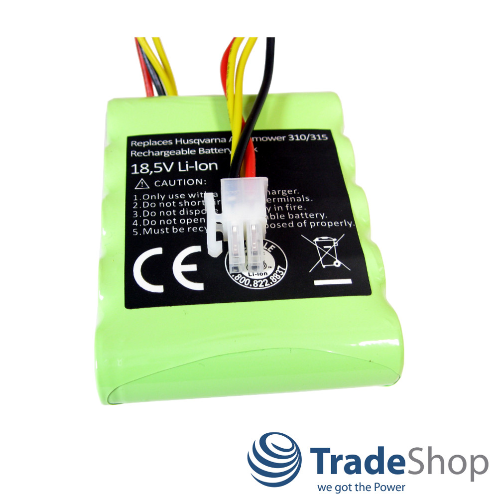 2x Akku 18,5V 3600mAh Li-Ion für Husqvarna Automower 310 315 2015 2016 2017