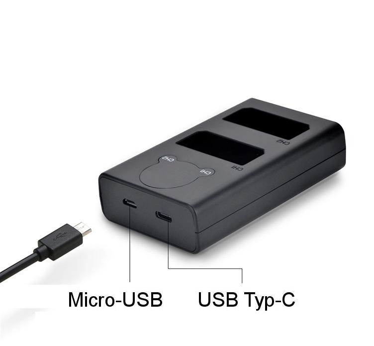 3in1: 2x Akku + Dual Ladegerät LCD Ladestation für Canon LP-E10 LC-E10