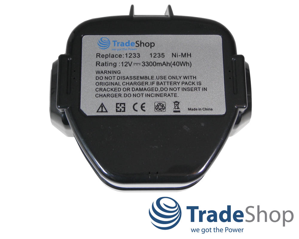 AKKU 12V 3300mAh Ni-MH ersetzt Makita 1220 1222 1233 1234 1235 1235F