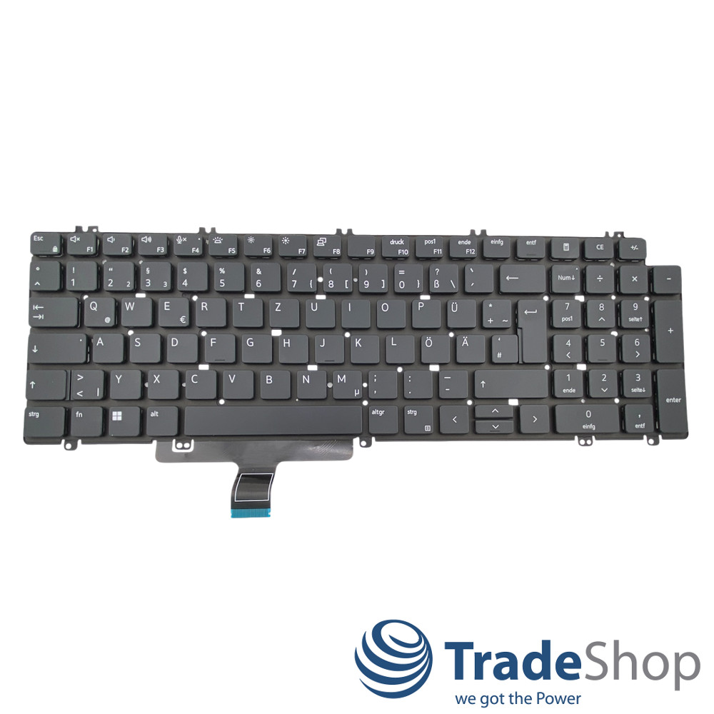 Tastatur QWERTZ Deutsch mit Backlight für Dell Latitude 5520 5540 Precision 3560