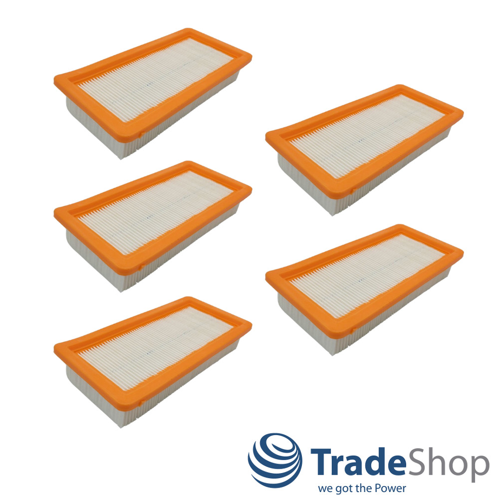 5x Flachfaltenfilter Ersatz Filter für Kärcher 6.414-631.0 DS 5200 K 5500 uvm.