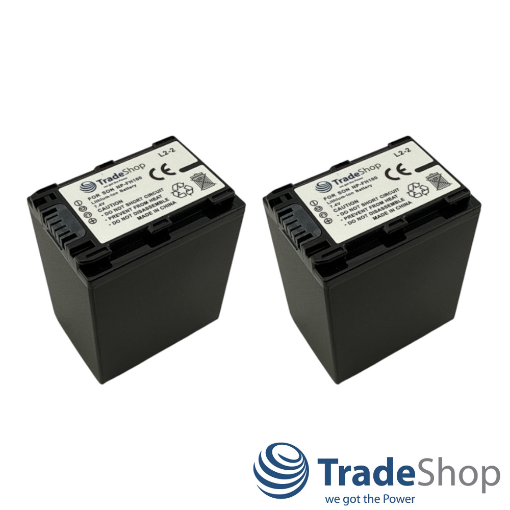 2x AKKU für Sony NP-FH100 NP-FH30, NP-FH40, NP-FH50, NP-FH60, NP-FH70 FP70 FP90