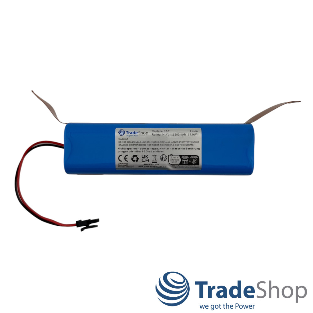 2x Li-Ion Akku 14,4V 5200mAh für Eufy RoboVac X8 Hybrid, T226X ersetzt PA61 PA89