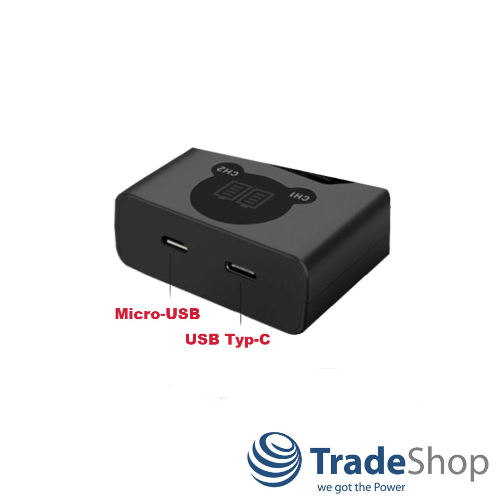 2in1: Akku + Dual Ladegerät LCD Ladestation für Sony NP-F950 NP-F960 NP-F990 uvm