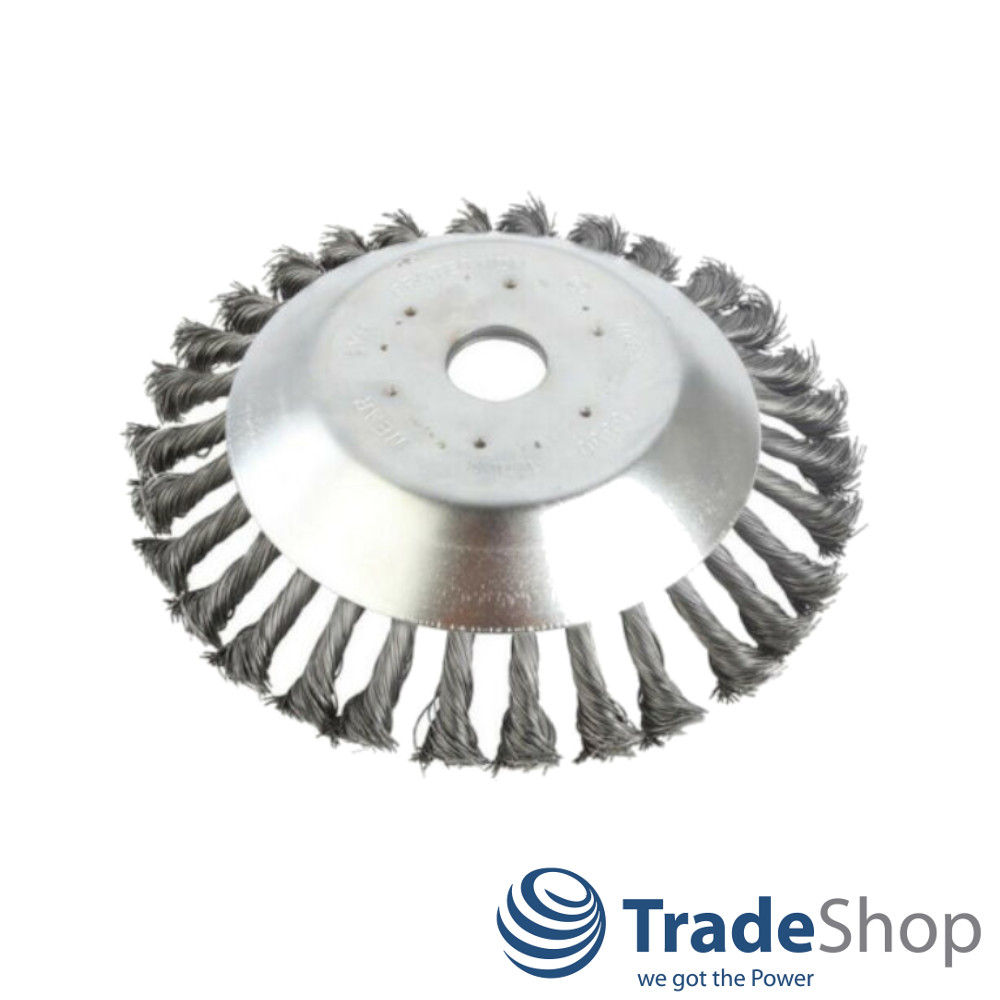 5x Stahldraht Unkrautbürste 15cm inkl Adapter-Set für Stihl, Worx, Husqvarna uvm