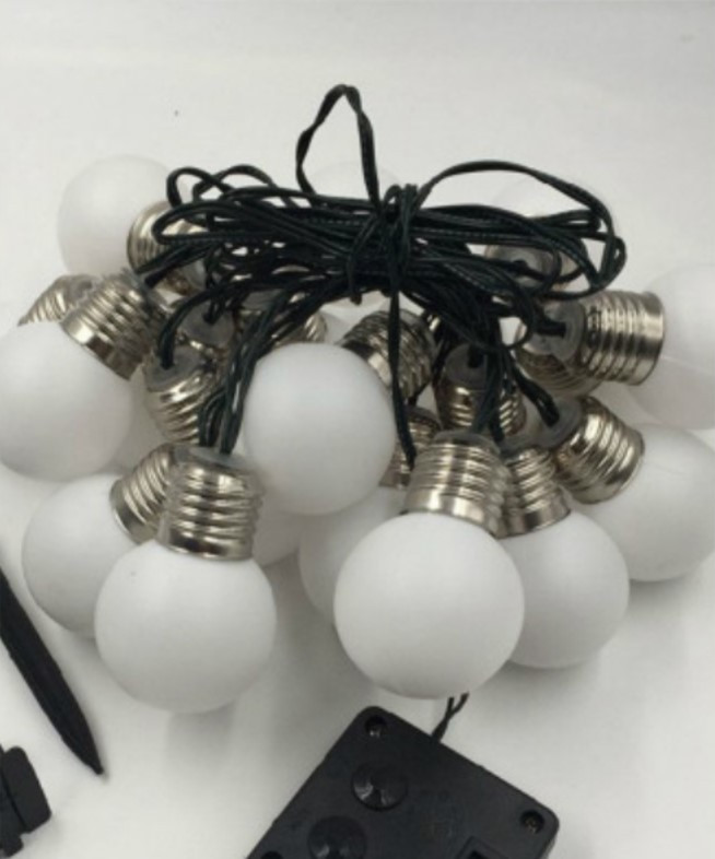 Solar 30 LED Glühbirnen Lichterkette Deko - 8 Meter, RGB