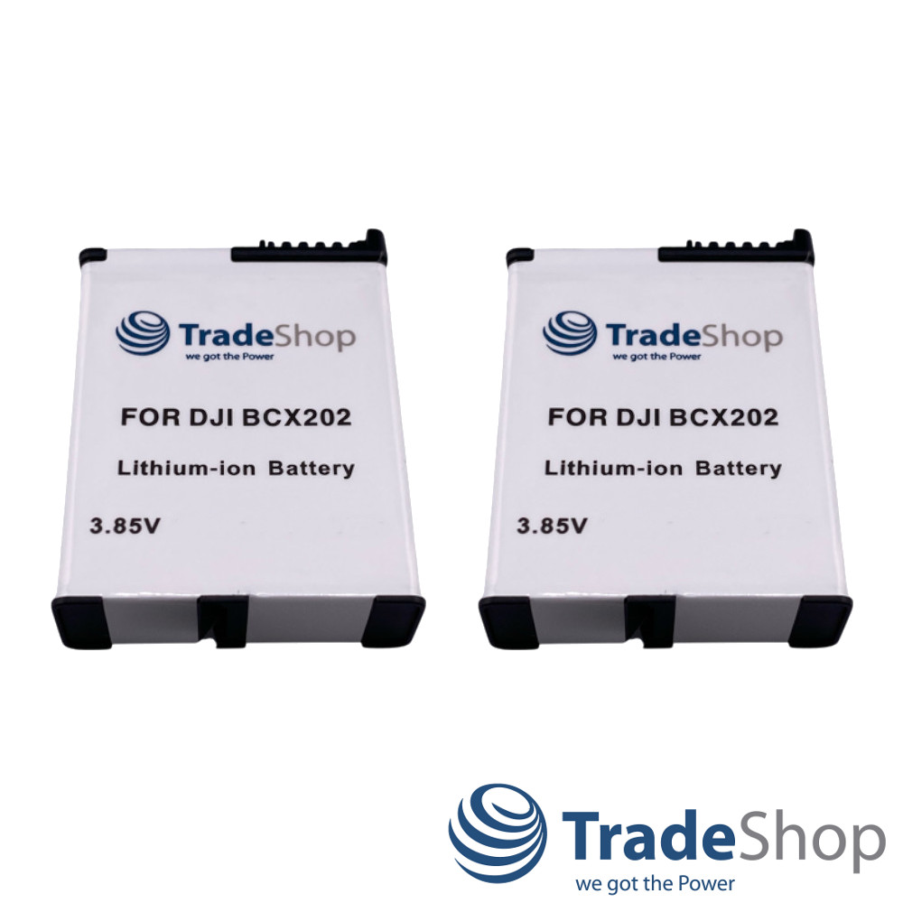 2x Li-Ion Akku 3,85V 2100mAh für DJI Osmo Action 3, 4, 5 Kamera ersetzt BCX202