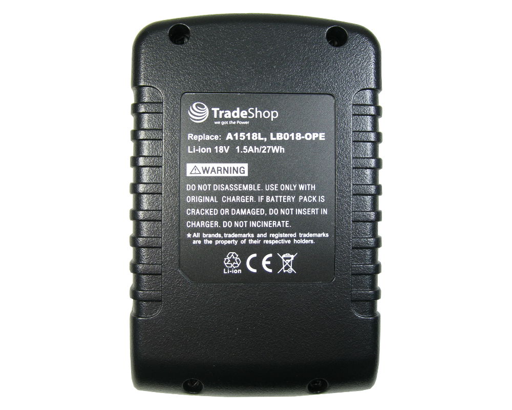 2x AKKU für Black&Decker 18V 1500mAh Li-Ion ersetzt A1518L, LB018-OPE GTC610L uvm