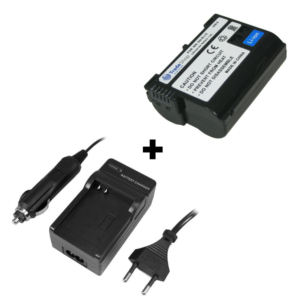 AKKU+ LADEGERÄT für Nikon V1 EN-EL15 D610 D750 D7100 D7200 D810 D810A D8000 uvm