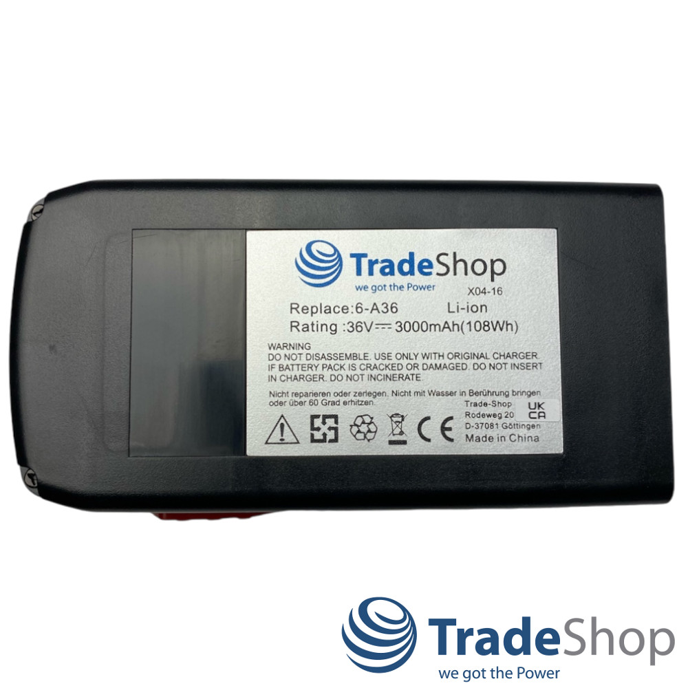 3x Akku 36V 3000mAh ersetzt Hilti B-36 B-36V für TE-6A TE-7A